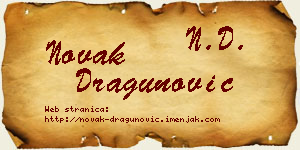 Novak Dragunović vizit kartica